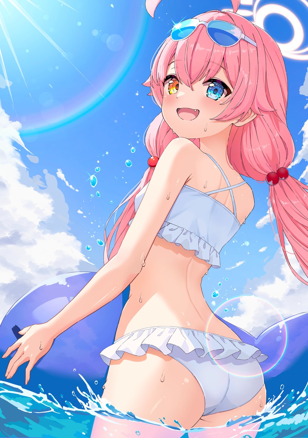 angel ass bikini blue_archive heterochromia kokoa_of loli megane swimsuits tagme takanashi_hoshino wet