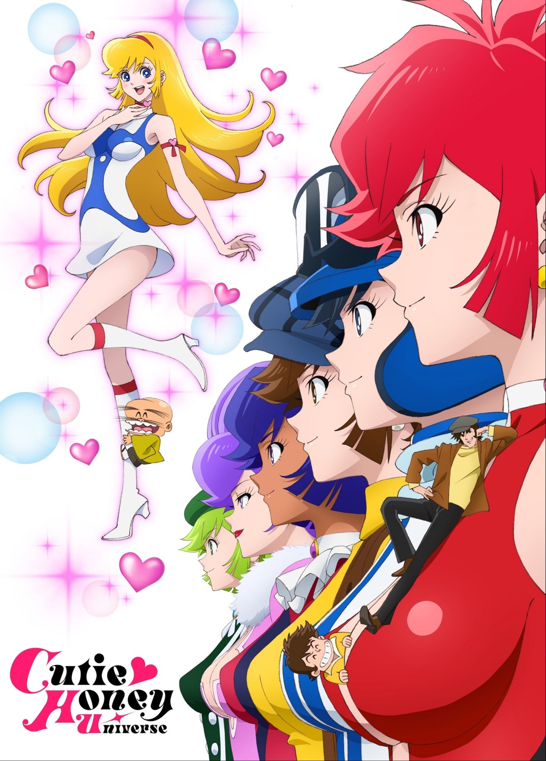 cleavage cutie_honey cutie_honey_universe dress hayami_danbei hayami_seiji heels kisaragi_honey thighhighs