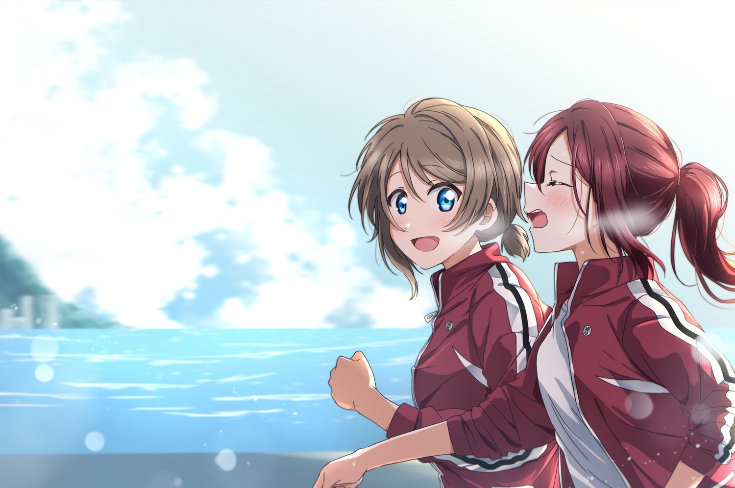 gym_uniform love_live!_sunshine!! sakurauchi_riko watanabe_you yuchi_(salmon-1000)