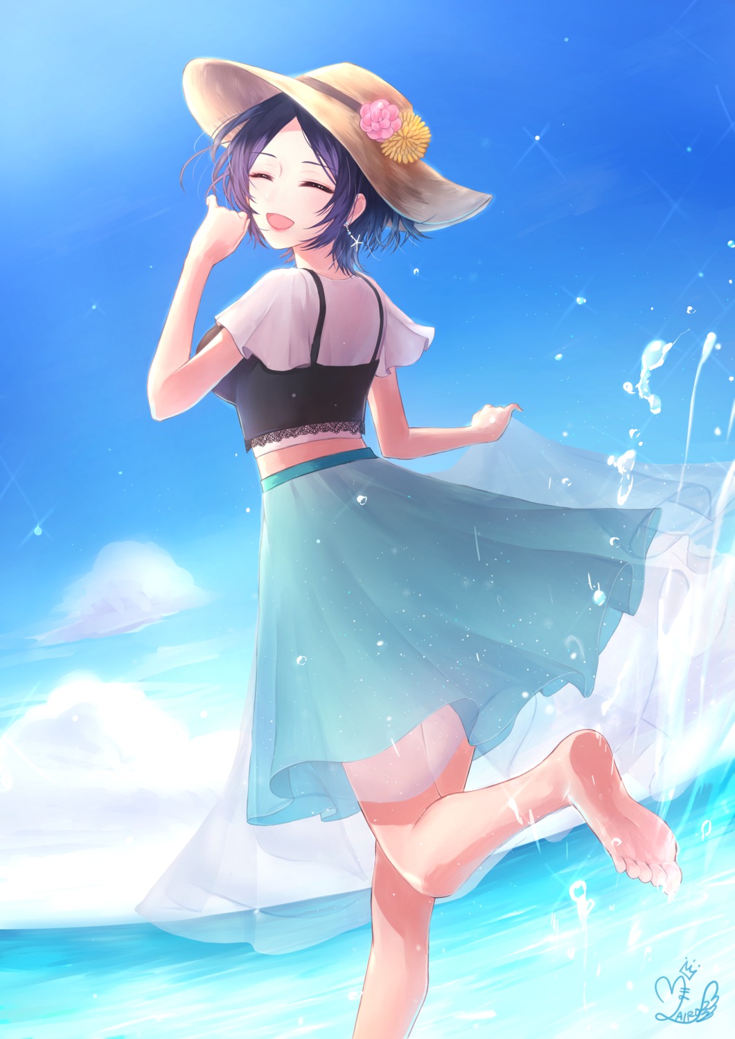 feet hayami_kanade mairo see_through the_idolm@ster the_idolm@ster_cinderella_girls wet