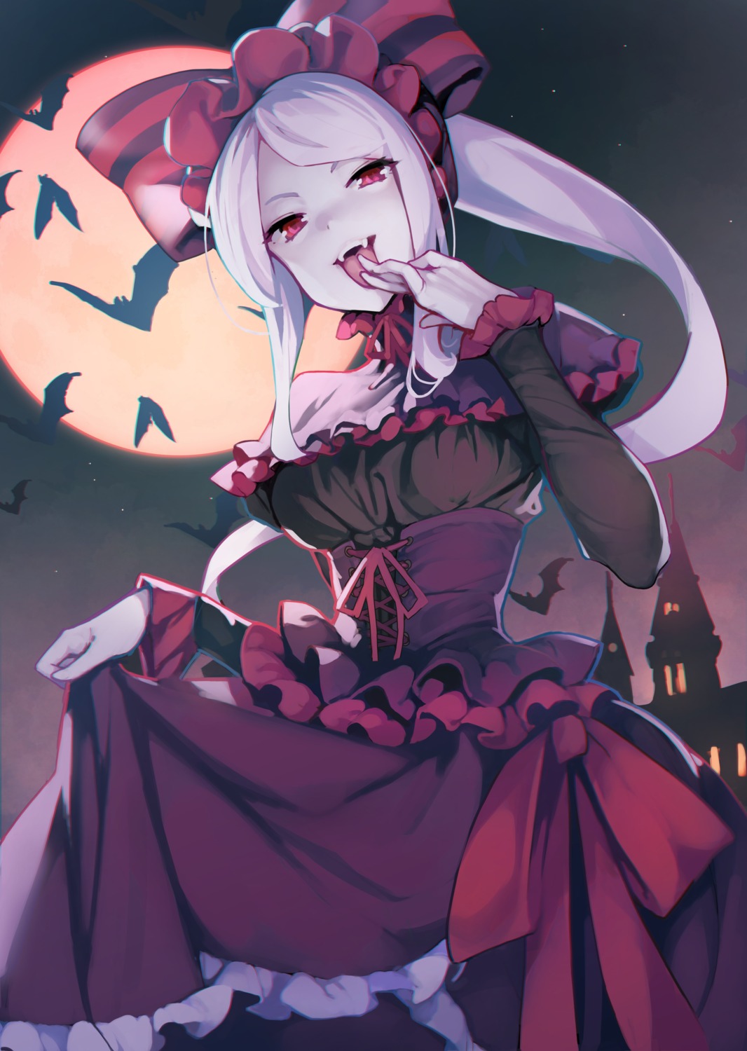 ataruman dress overlord shalltear_bloodfallen skirt_lift