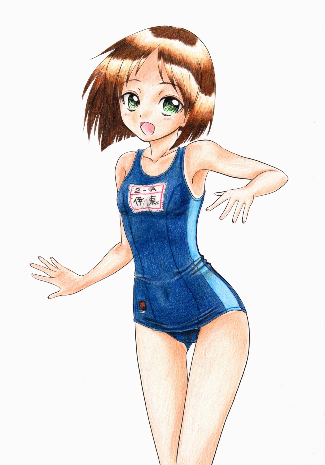 hidaka_medaka school_swimsuit swimsuits tan_lines