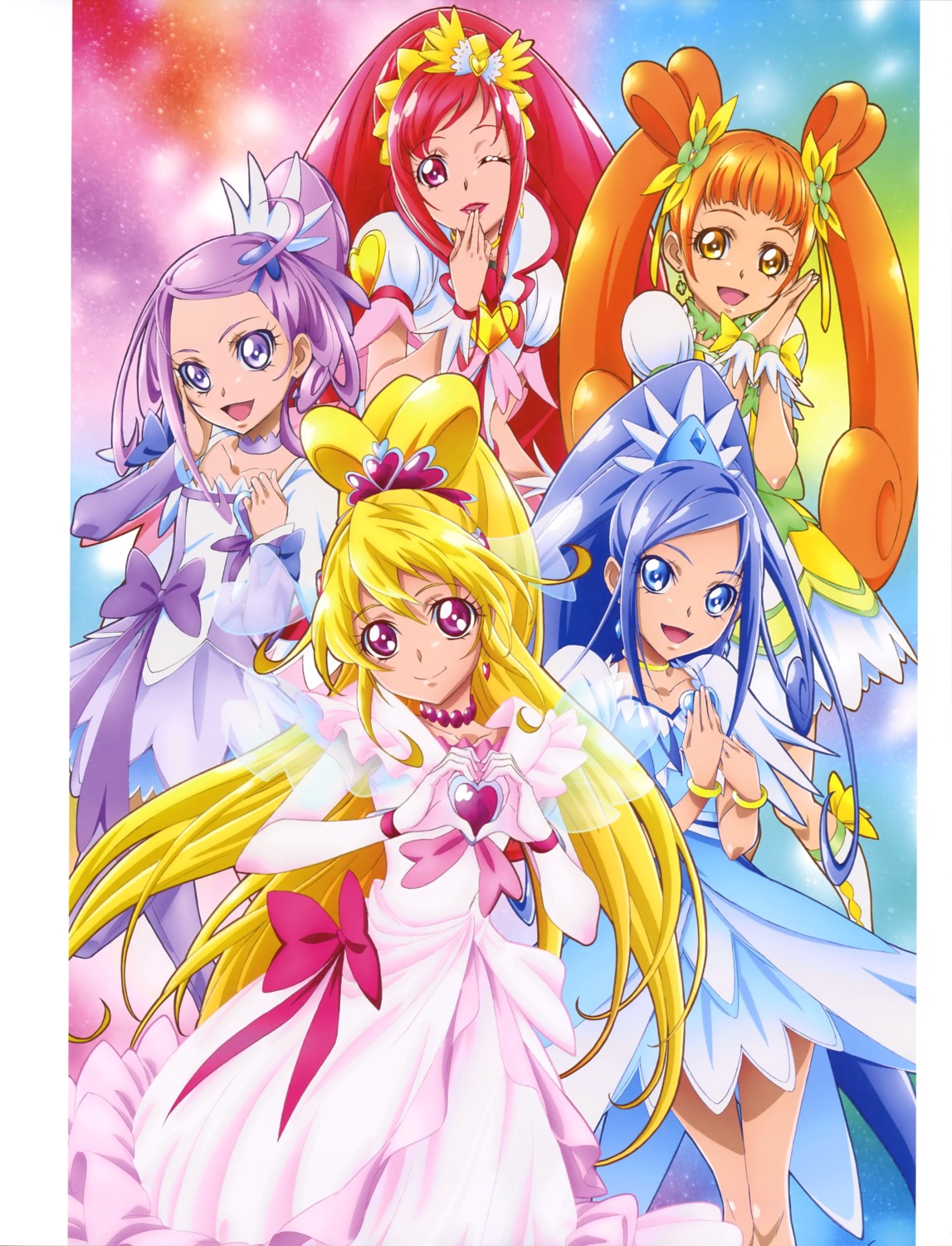 aida_mana dokidoki!_precure dress hishikawa_rikka kenzaki_makoto madoka_aguri precure takahashi_akira yotsuba_alice