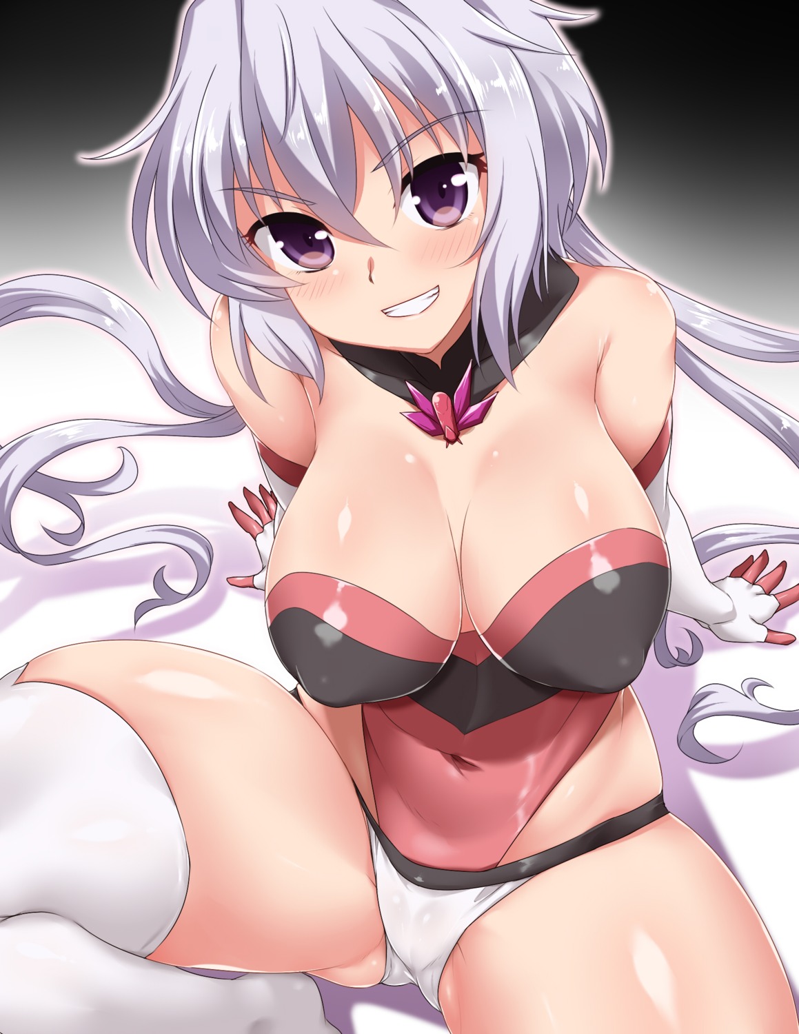 cameltoe erect_nipples leotard senki_zesshou_symphogear thighhighs yoshi_tama yukine_chris