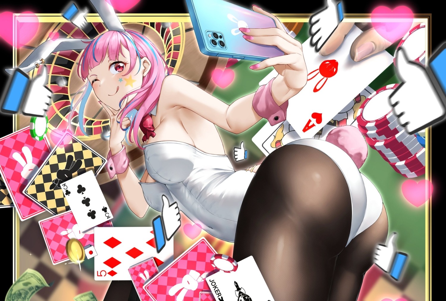 animal_ears ass bunny_ears bunny_girl morros no_bra pantyhose tail