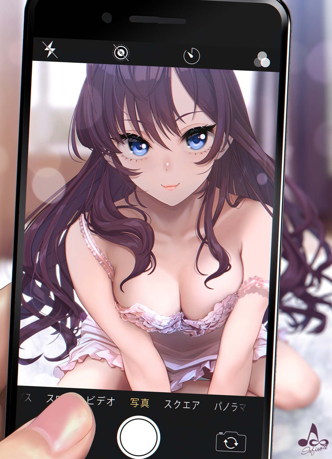 breast_hold cleavage ichinose_shiki infinote lingerie the_idolm@ster the_idolm@ster_cinderella_girls