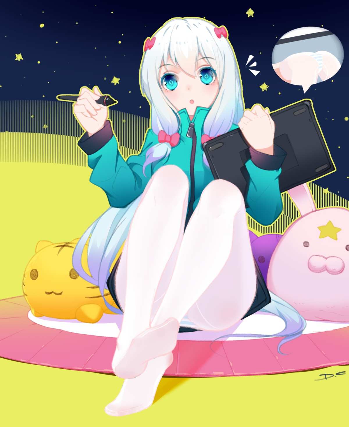 dreamcatcher eromanga-sensei feet izumi_sagiri pantsu pantyhose shimapan