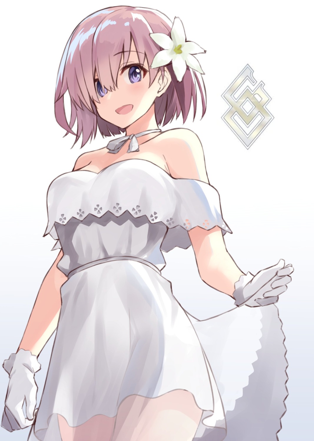 dress fate/grand_order mash_kyrielight see_through skirt_lift syunichi