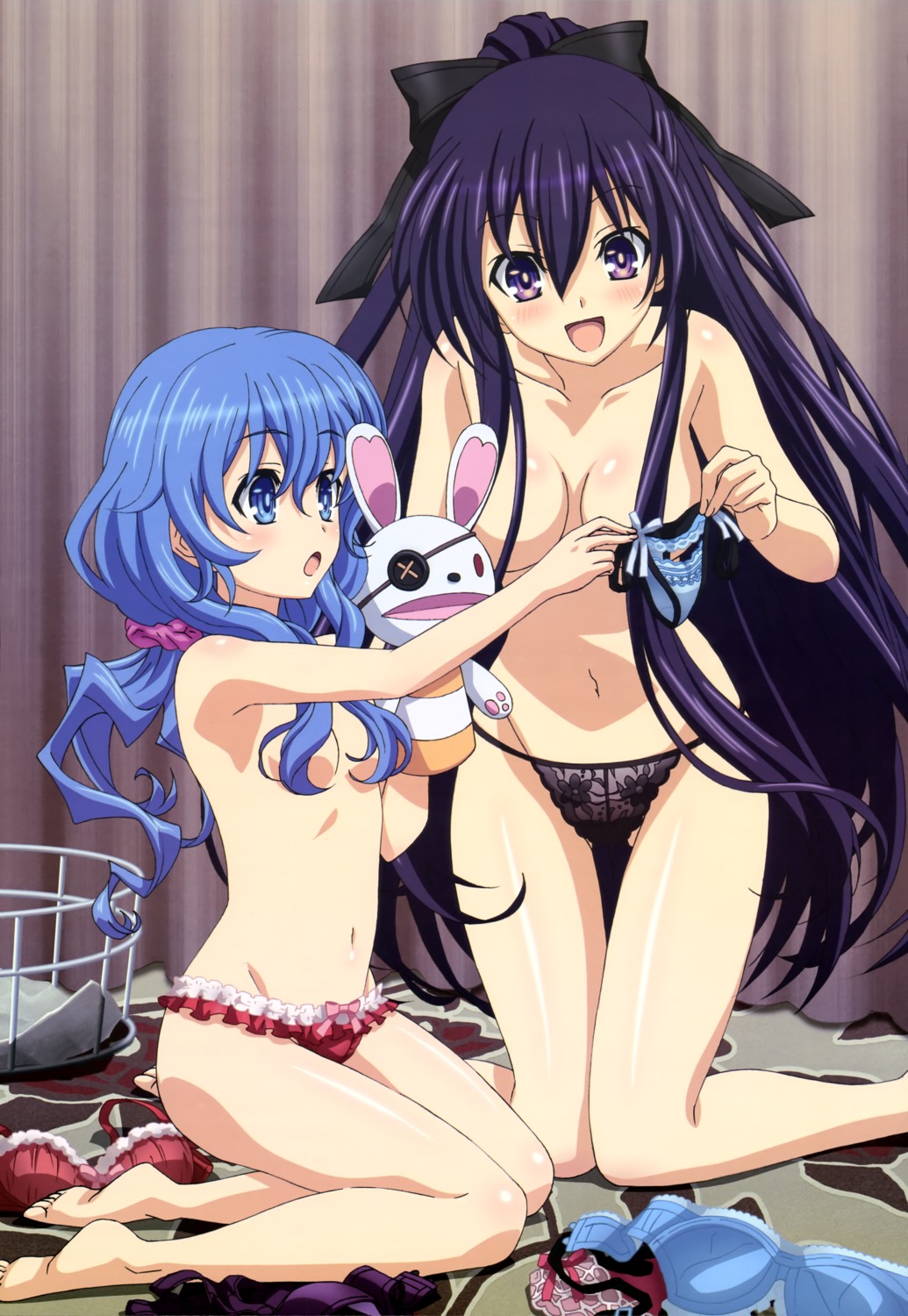 date_a_live himekawa_yoshino lingerie pantsu sakurai_masaaki topless yatogami_tooka