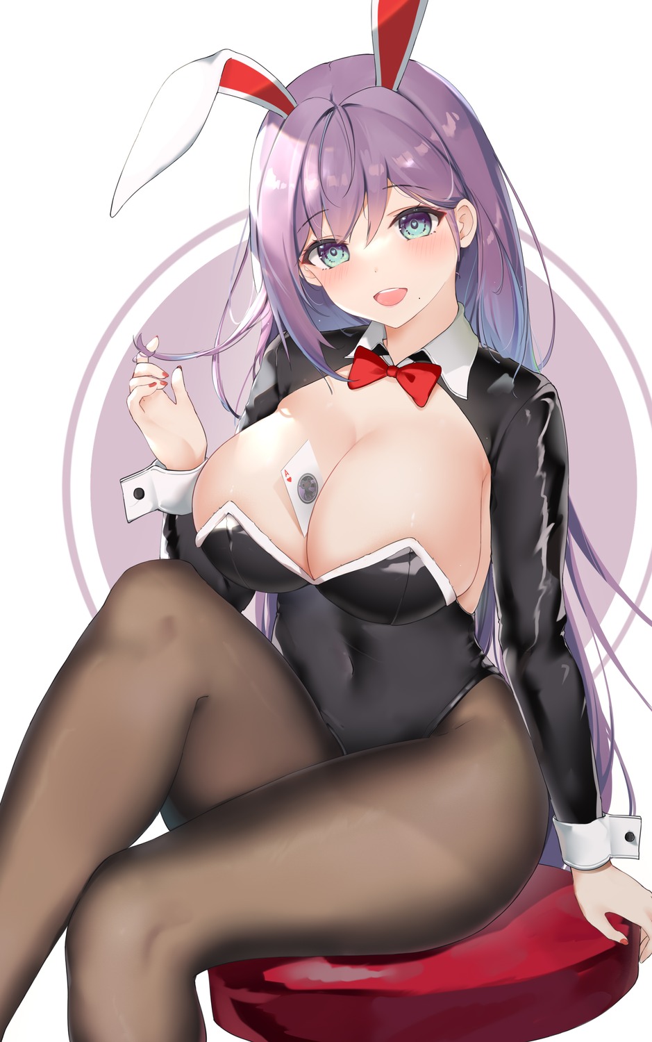 animal_ears bunny_ears bunny_girl closers no_bra pantyhose usagi_poi