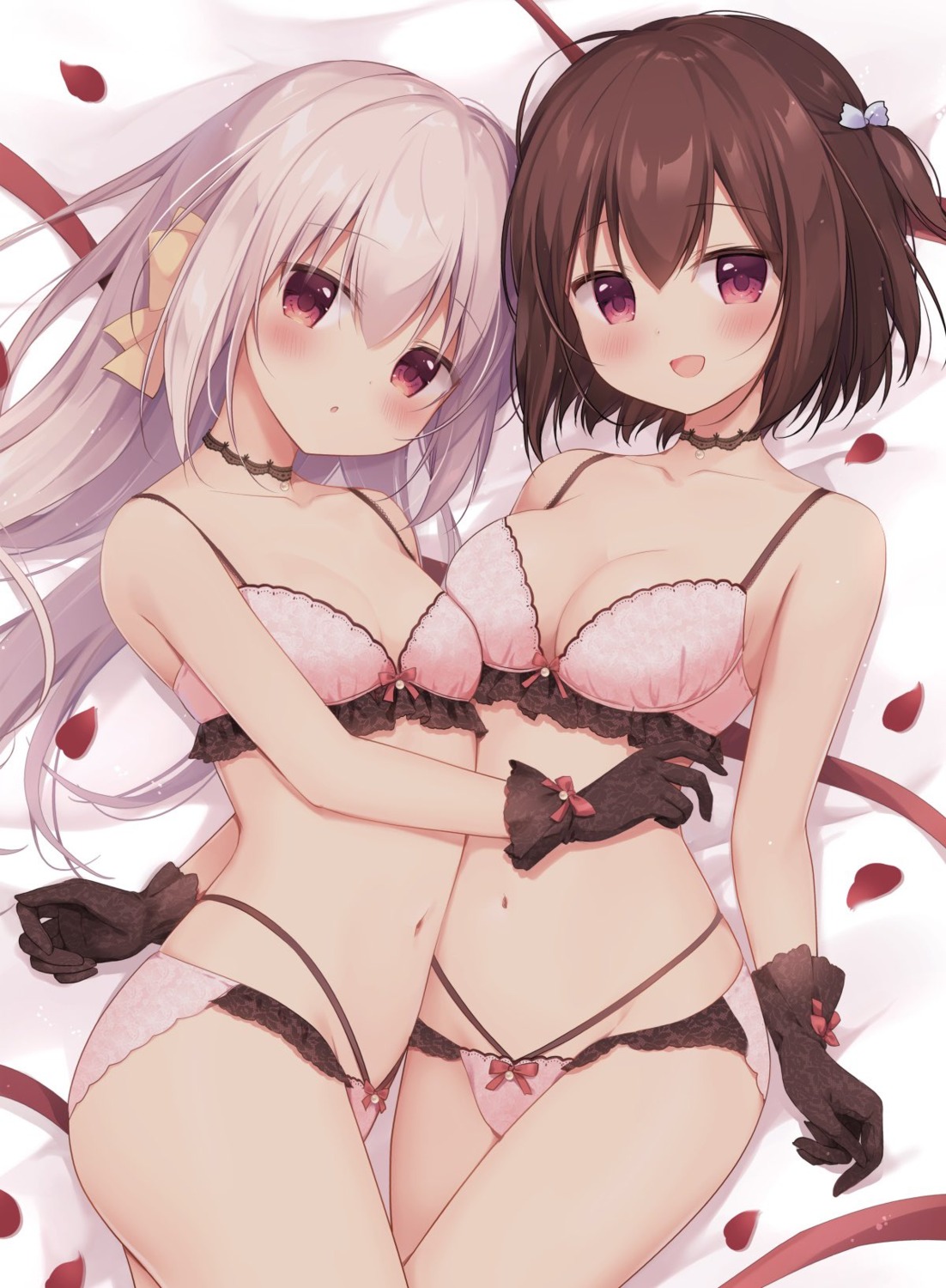 bra inae_koron lingerie miyasaka_nako neru_(canvas+garden) pantsu yuri