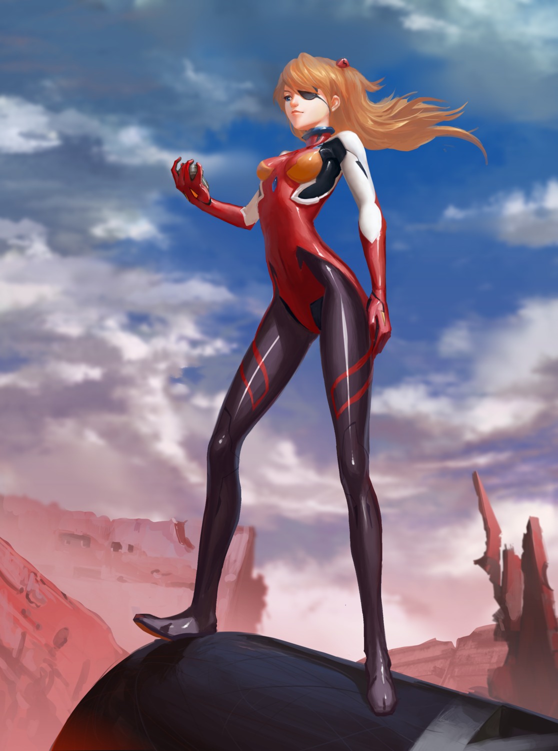 bodysuit eyepatch neon_genesis_evangelion reisun001 souryuu_asuka_langley