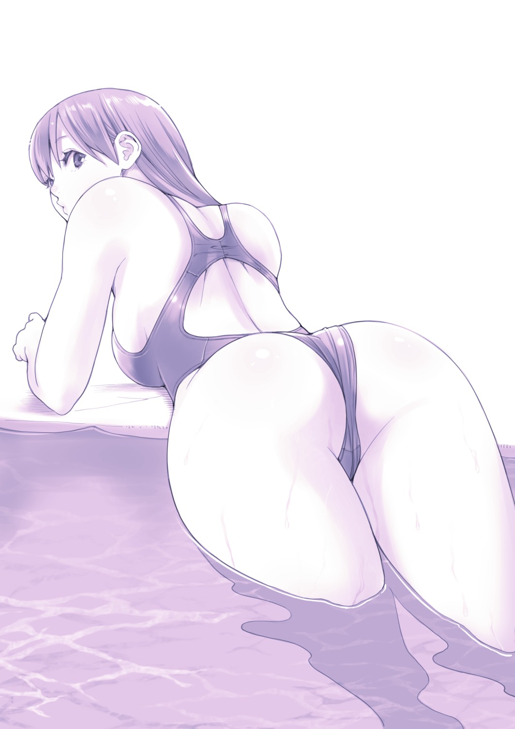ass macosee monochrome swimsuits wet