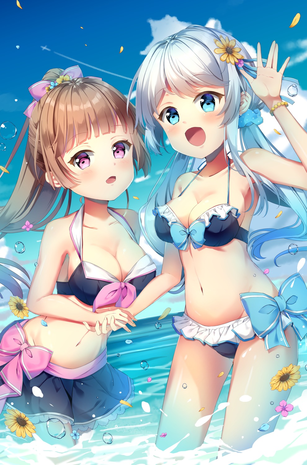 bikini cleavage swimsuits torokeru_none wet