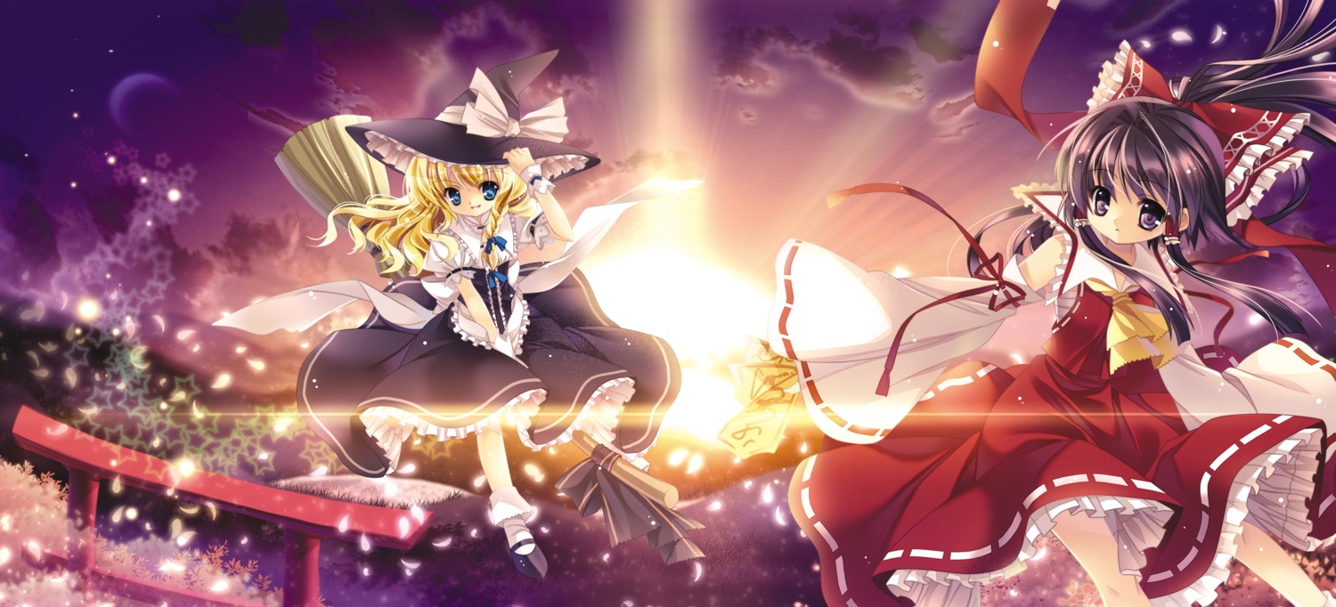 capura_lin hakurei_reimu kirisame_marisa lolita_fashion touhou witch