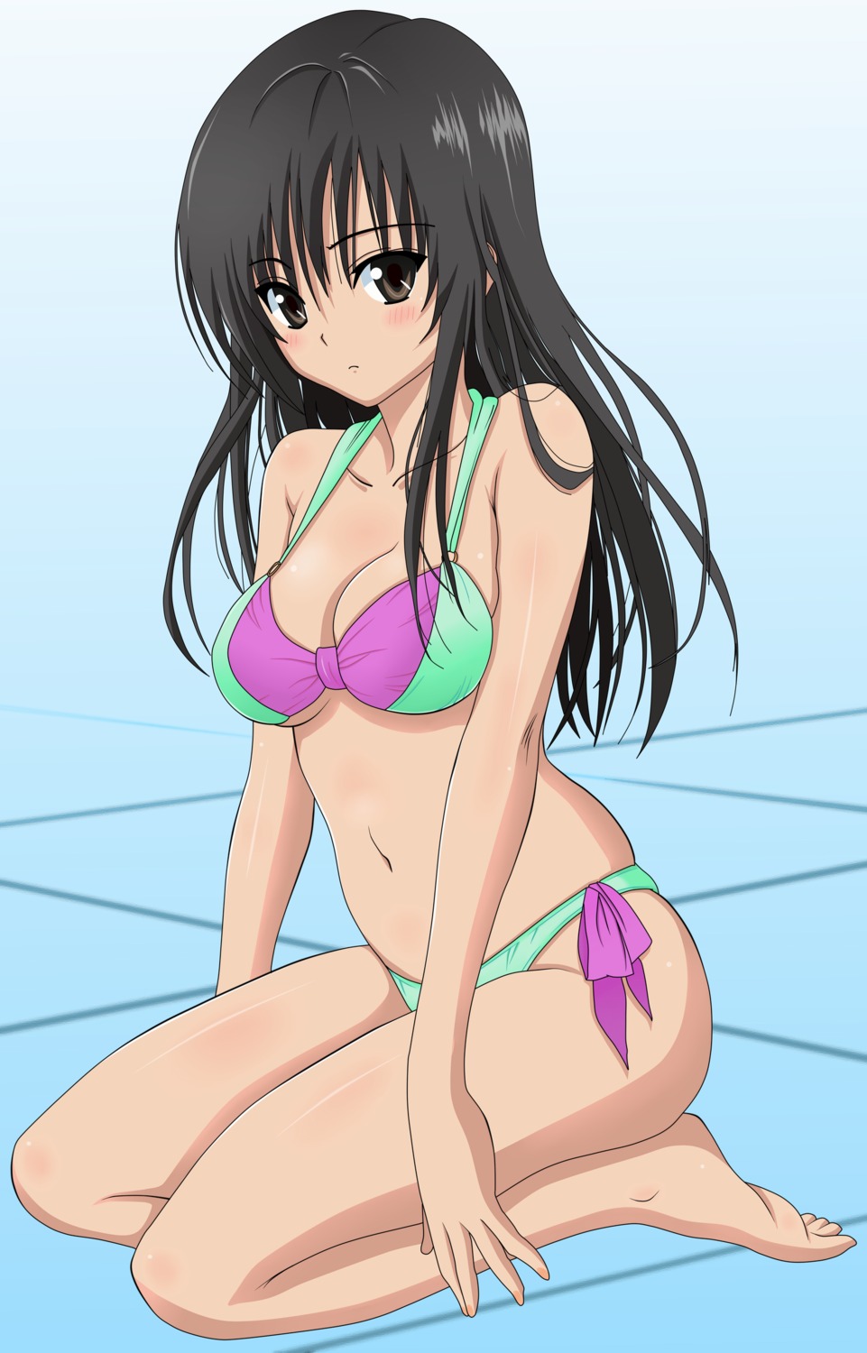 bikini cleavage kotegawa_yui swimsuits to_love_ru vector_trace