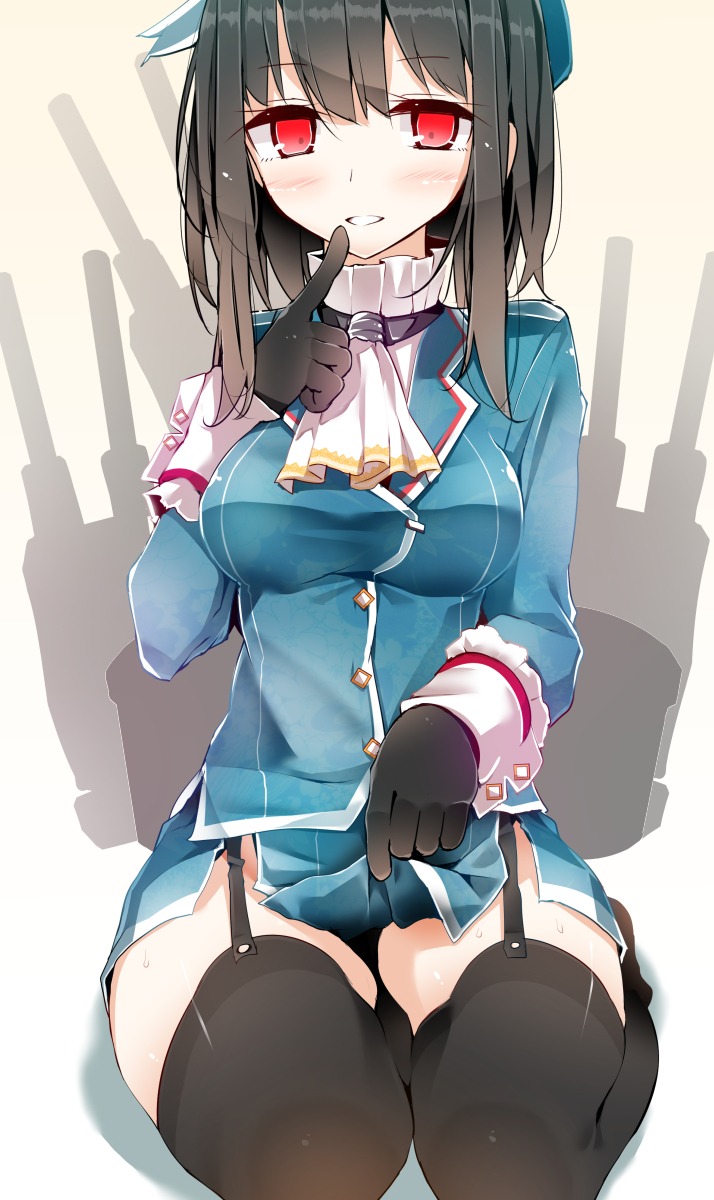 kantai_collection oouso stockings takao_(kancolle) thighhighs uniform