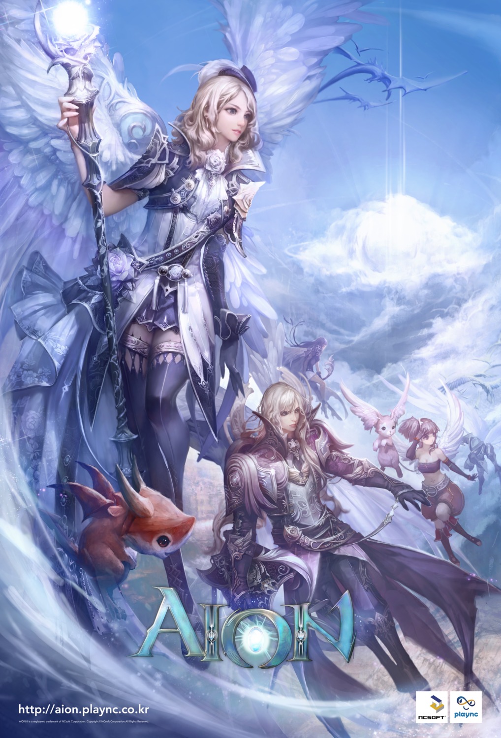 aion armor cg jeong_juno nc_soft thighhighs wings