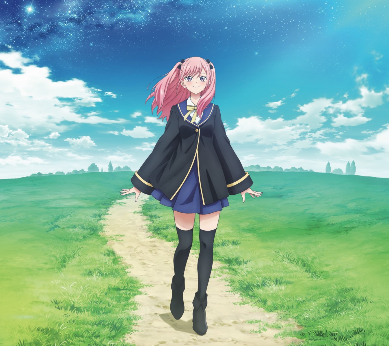 disc_cover kuroneko_to_majo_no_kyoushitsu seifuku spica_virgo tagme thighhighs