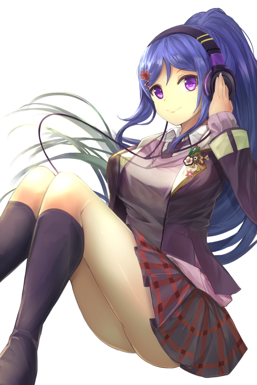 headphones love_live!_(series) love_live!_sunshine!! matsuura_kanan orein seifuku sweater