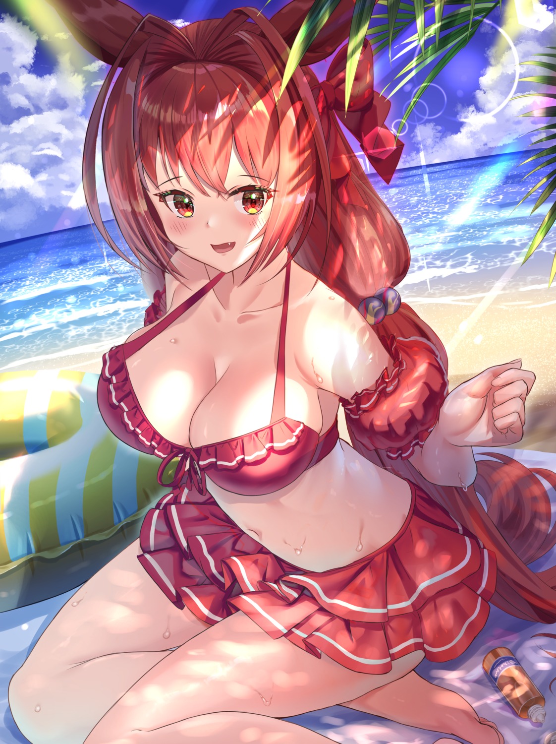 animal_ears bikini daiwa_scarlet_(umamusume) swimsuits tail uma_musume_pretty_derby wanderlucia