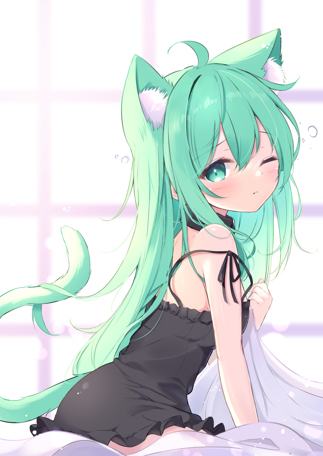 animal_ears dress mikaze_maruto nekomimi tail