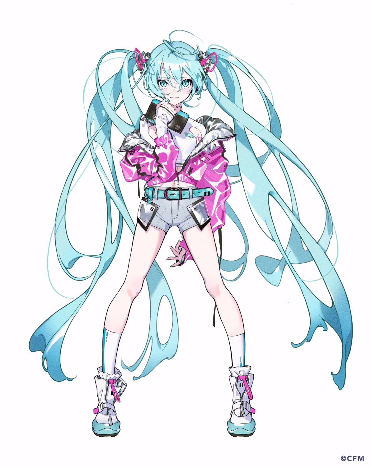 hatsune_miku tattoo torn_clothes vocaloid yoneyama_mai