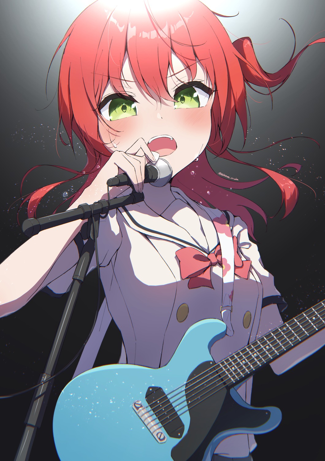 bocchi_the_rock! guitar kita_ikuyo minazumi_souka seifuku