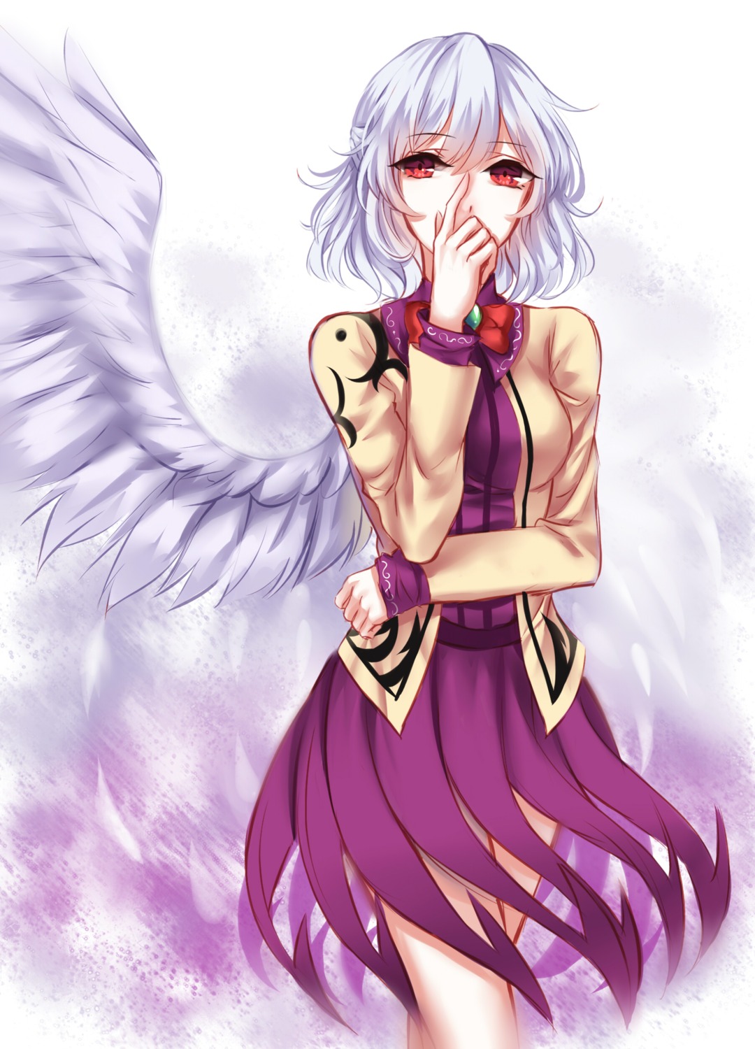 dress kishin_sagume sheya touhou wings