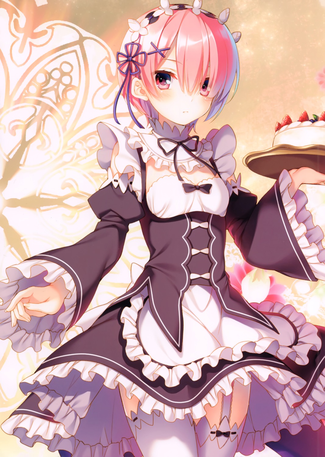 alicesyndrome* maid ram_(re_zero) re_zero_kara_hajimeru_isekai_seikatsu stockings thighhighs toosaka_asagi