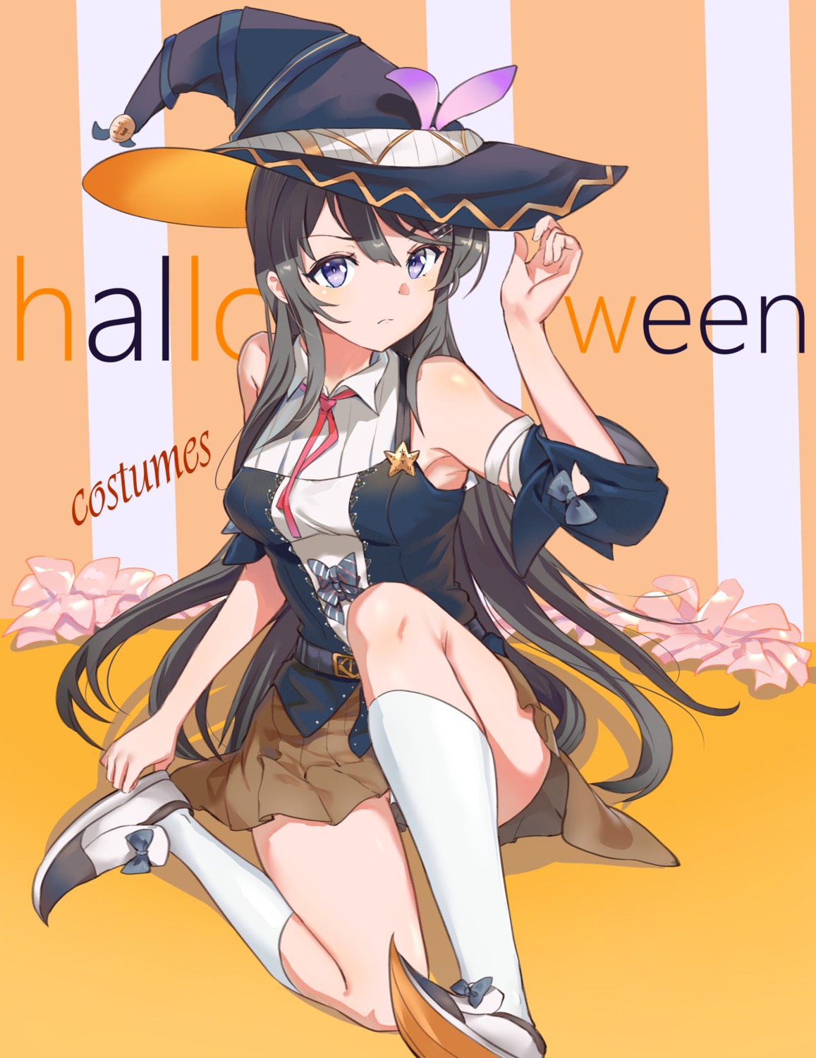 bunny_girl halloween mosta_(lo1777789) pantsu sakurajima_mai seishun_buta_yarou skirt_lift witch