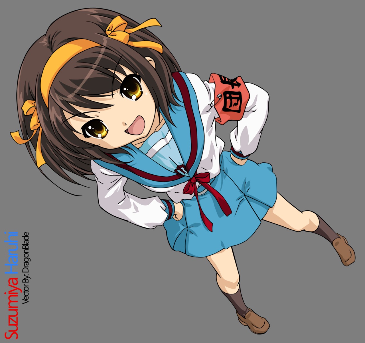 seifuku suzumiya_haruhi suzumiya_haruhi_no_yuuutsu transparent_png vector_trace watermark