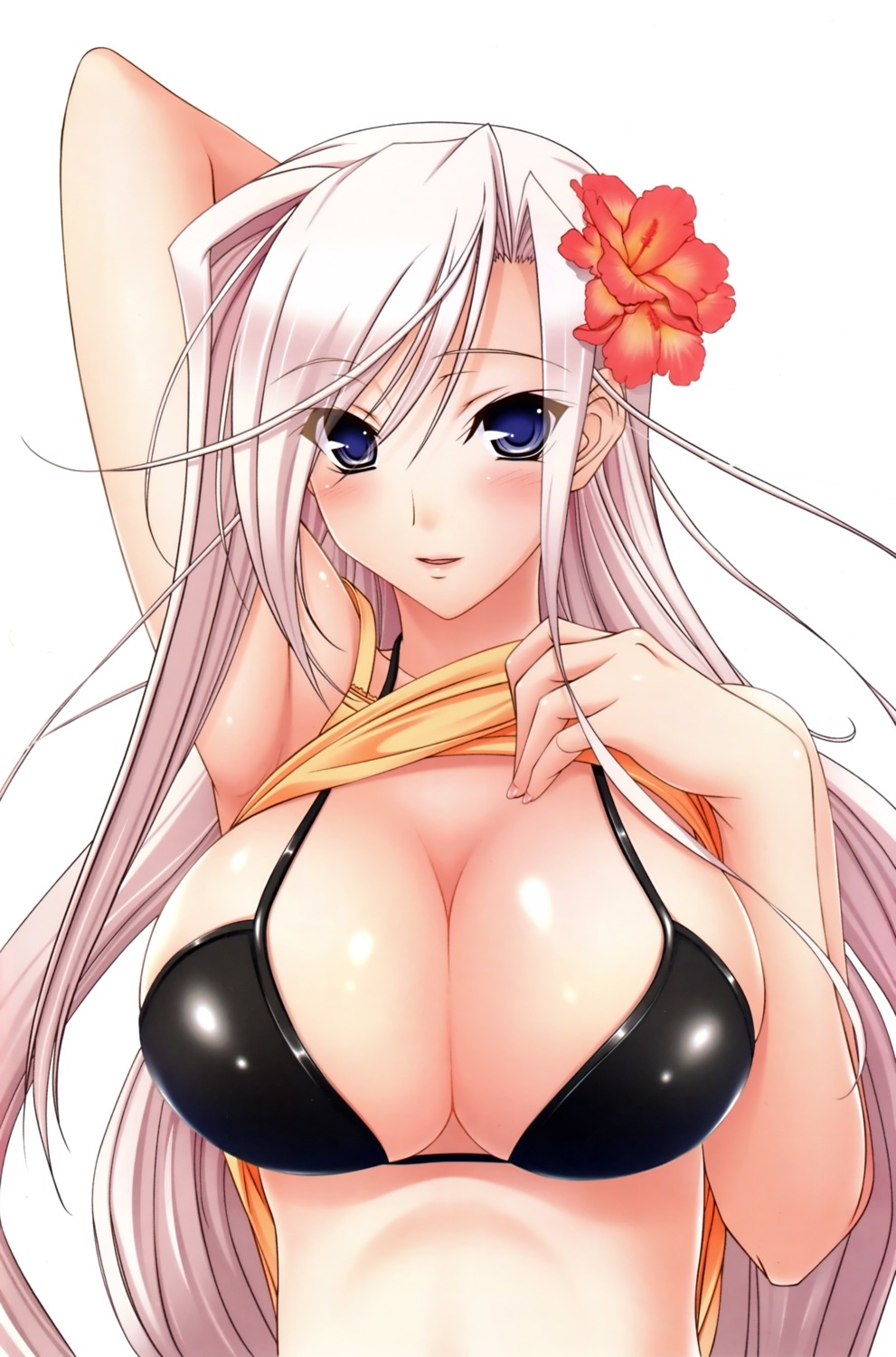 bikini charlotte_hazelrink cleavage komori_kei princess_lover! ricotta scanning_resolution shirt_lift swimsuits undressing