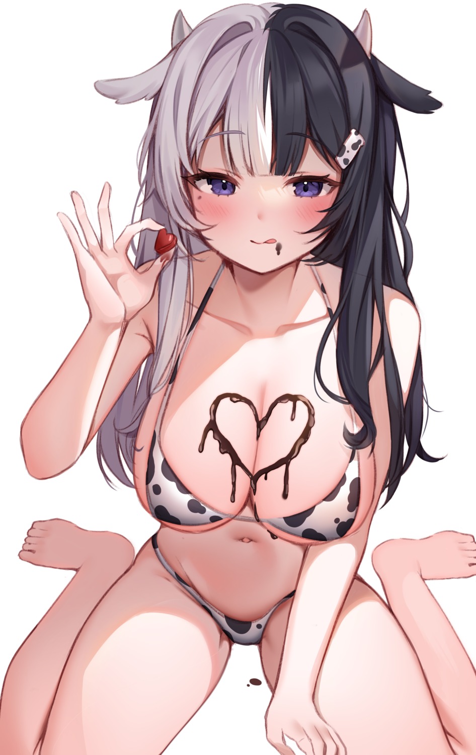 animal_ears bikini horns reel_(riru) swimsuits