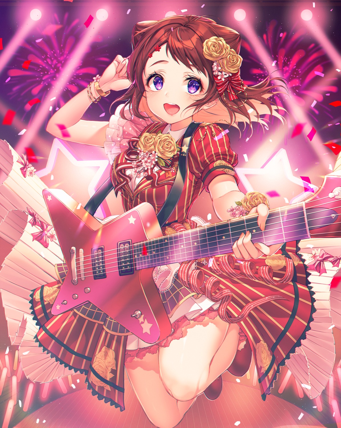 bang_dream! dress guitar kinty toyama_kasumi