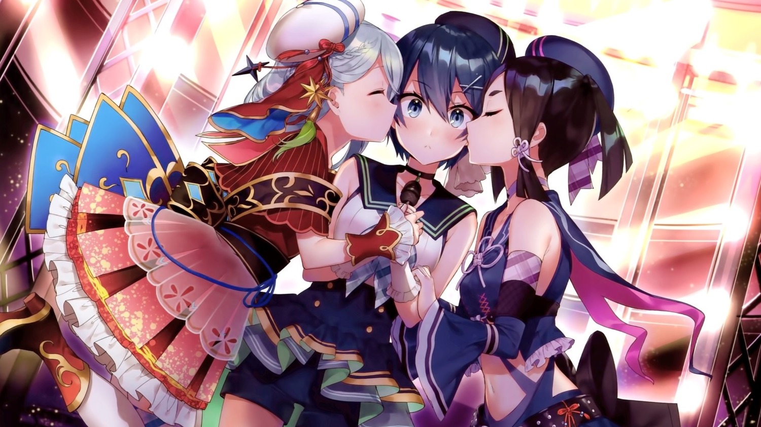 cropped heels luck_and_logic shirako_miso thighhighs yuri