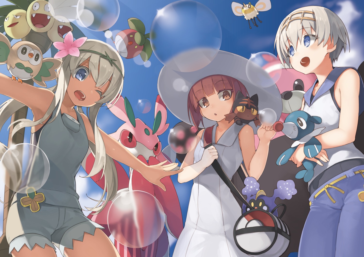 cosplay dress kantai_collection lillie_(pokemon) mao_(pokemon) pokemon pokemon_sm pokemon_usum ro-500 seramikku suiren_(pokemon) z1_leberecht_maass_(kancolle) z3_max_schultz_(kancolle)