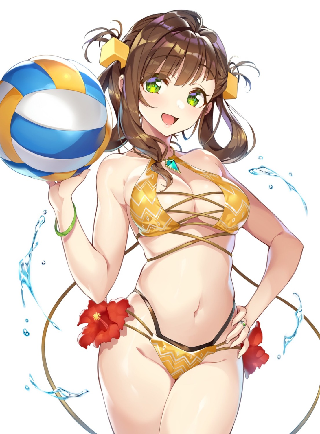 bikini cleavage senri_gan swimsuits