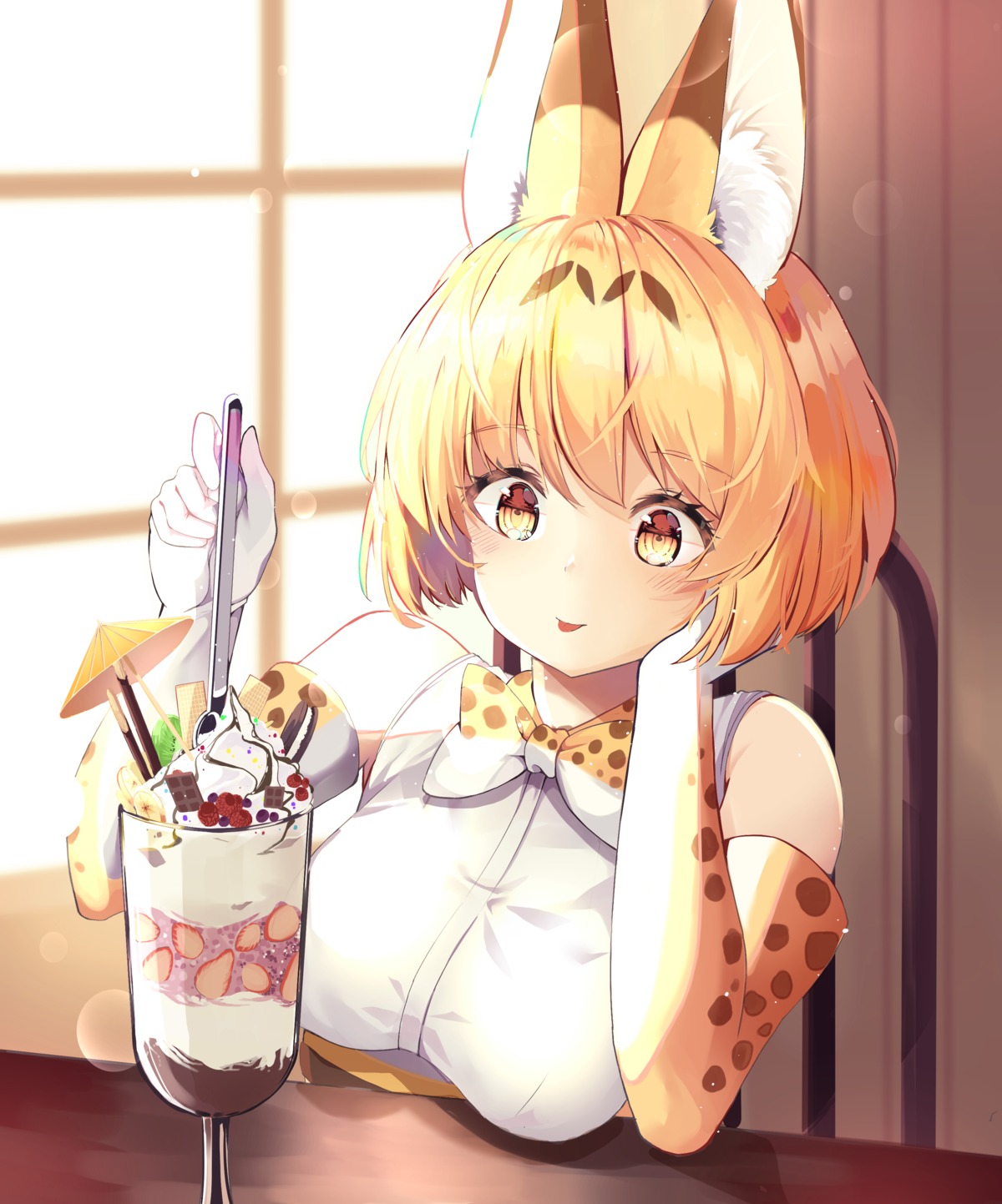 animal_ears animal_ears_(artist) kemono_friends serval