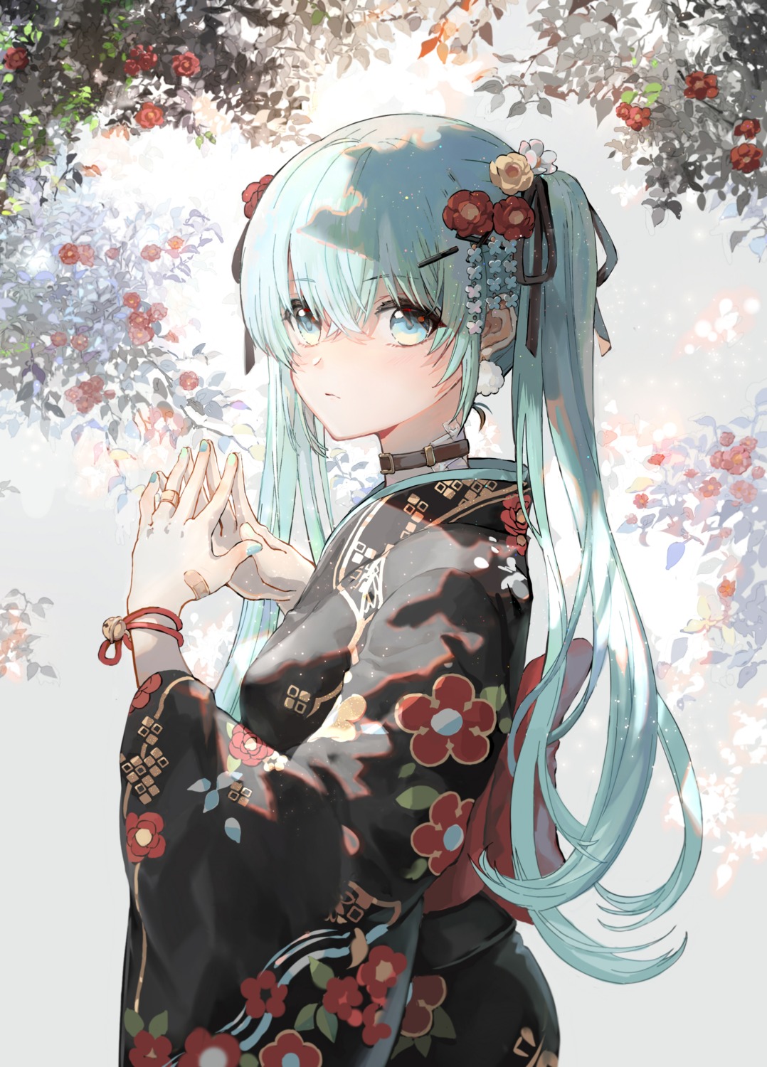 hatsune_miku kimono luli_ovo vocaloid