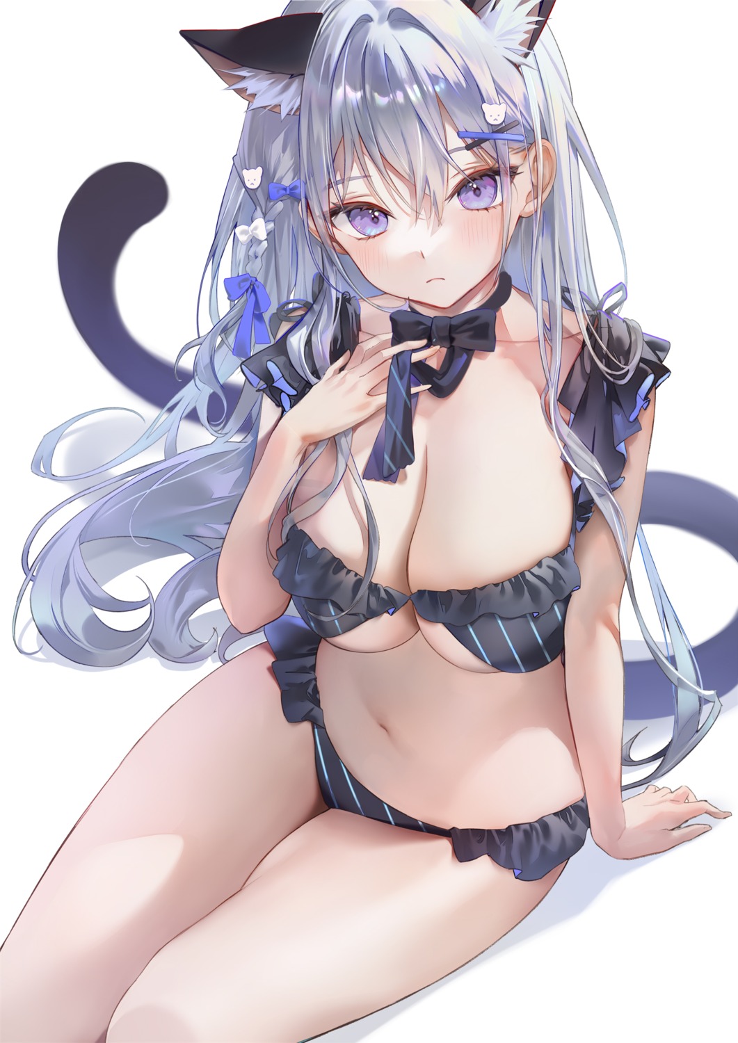 animal_ears bikini minncn nekomimi swimsuits tail