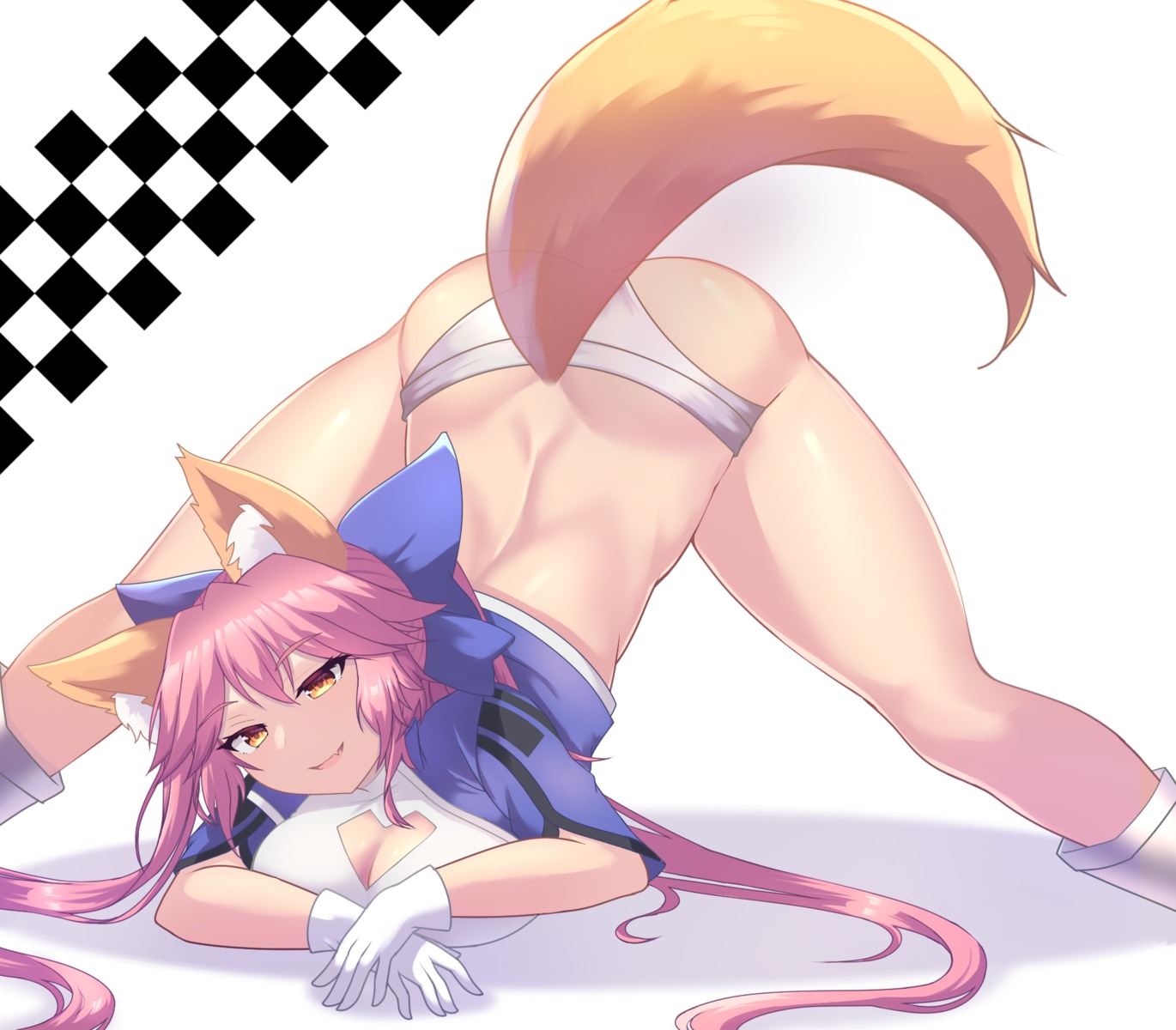 animal_ears cleavage fate/grand_order jifuwabe kitsune pantsu tail tamamo_no_mae