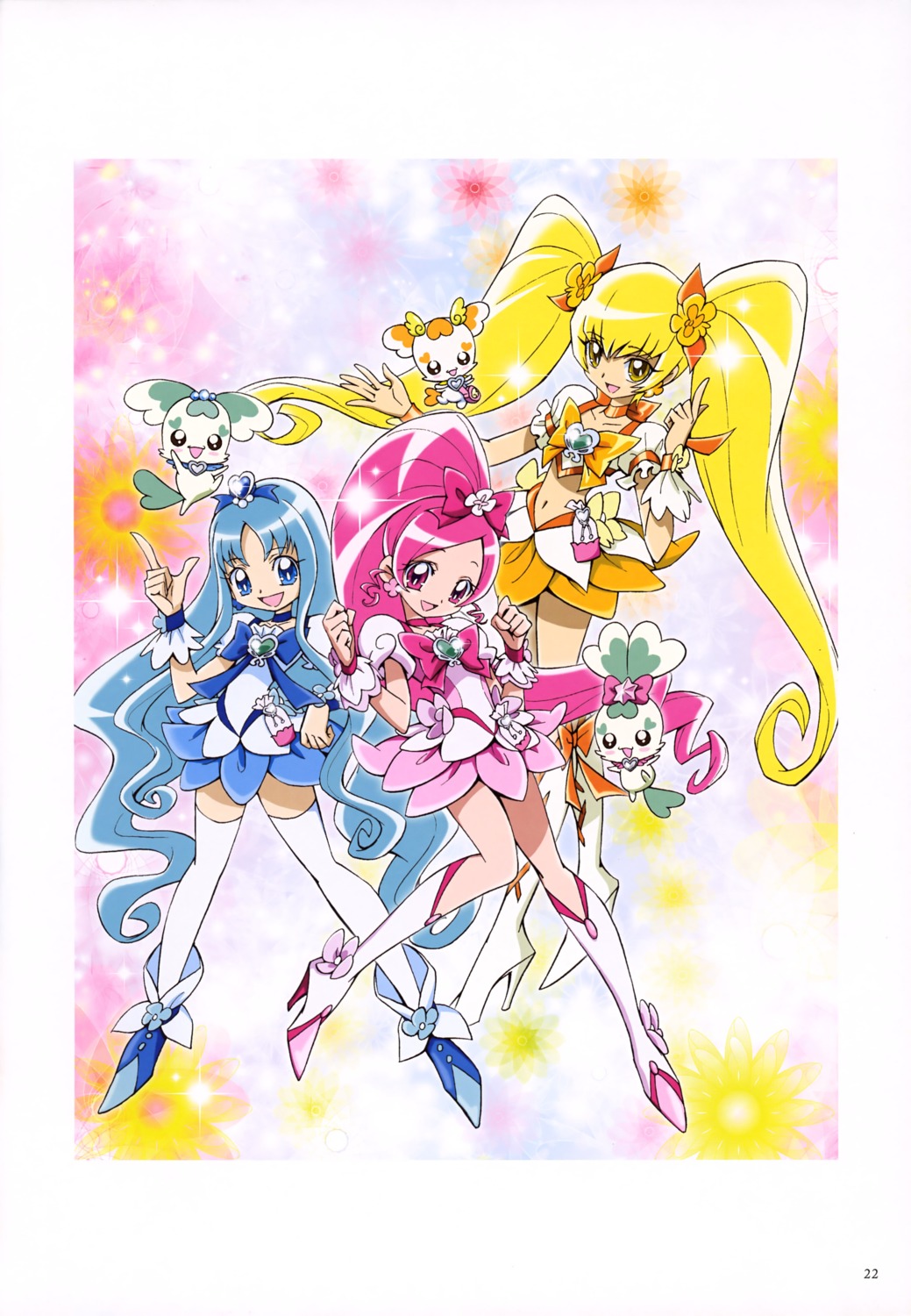 Wallpaper Kamikita Futago Heartcatch Pretty Cure Pretty Cure Chypre Coffret Hanasaki Tsubomi Kurumi Erika Myoudouin Itsuki Potpourri Precure Dress Heels Thighhighs 351222 Yande Re For iPhone