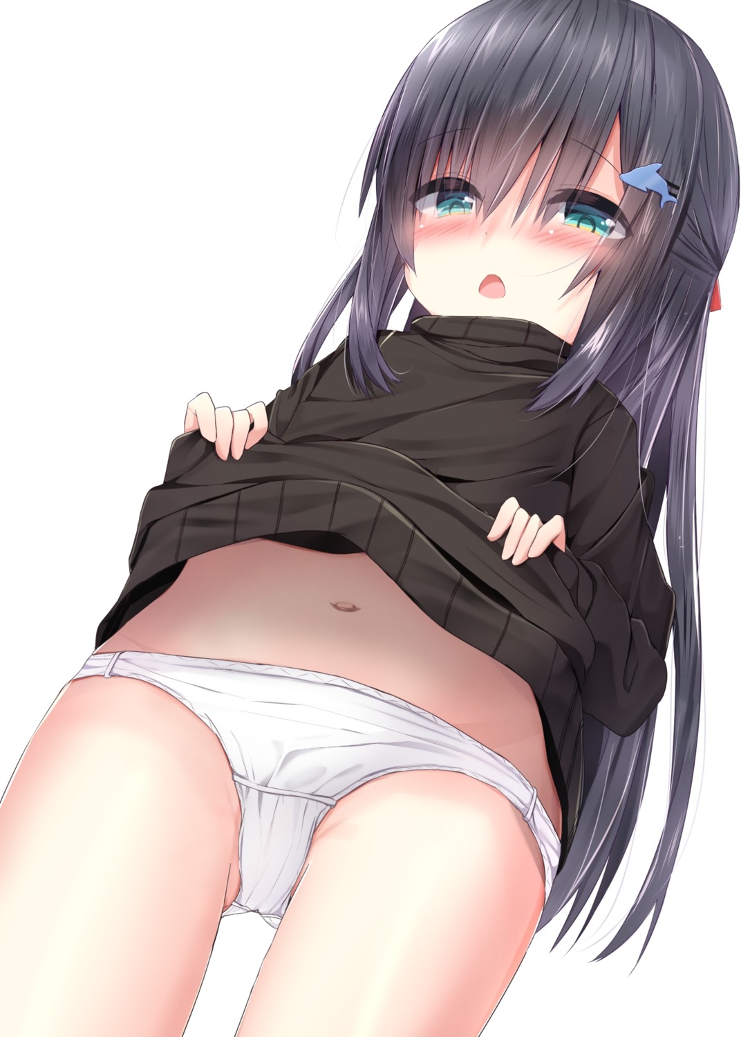 fairy_eye loli pantsu shirakawa_yumea skirt_lift sweater