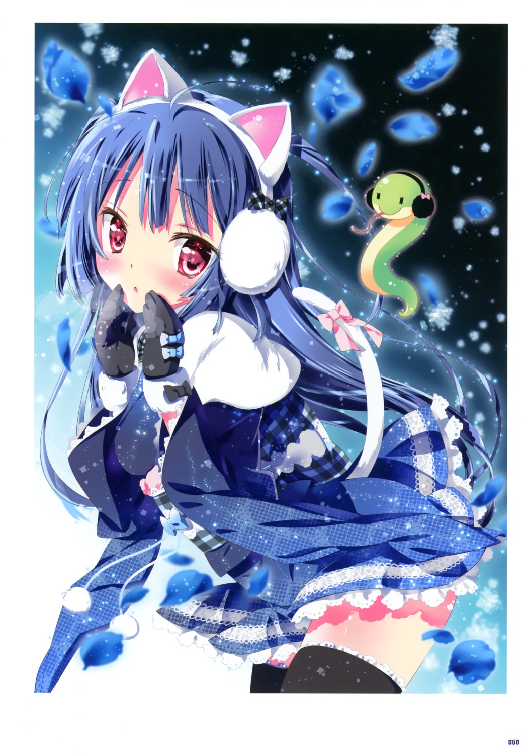 animal_ears kamiya_maneki momoiro_taisen_pairon nekomimi tail thighhighs