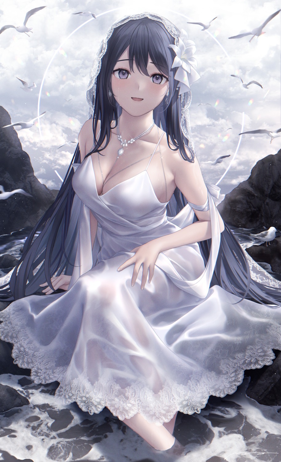 dress mhru no_bra see_through wedding_dress