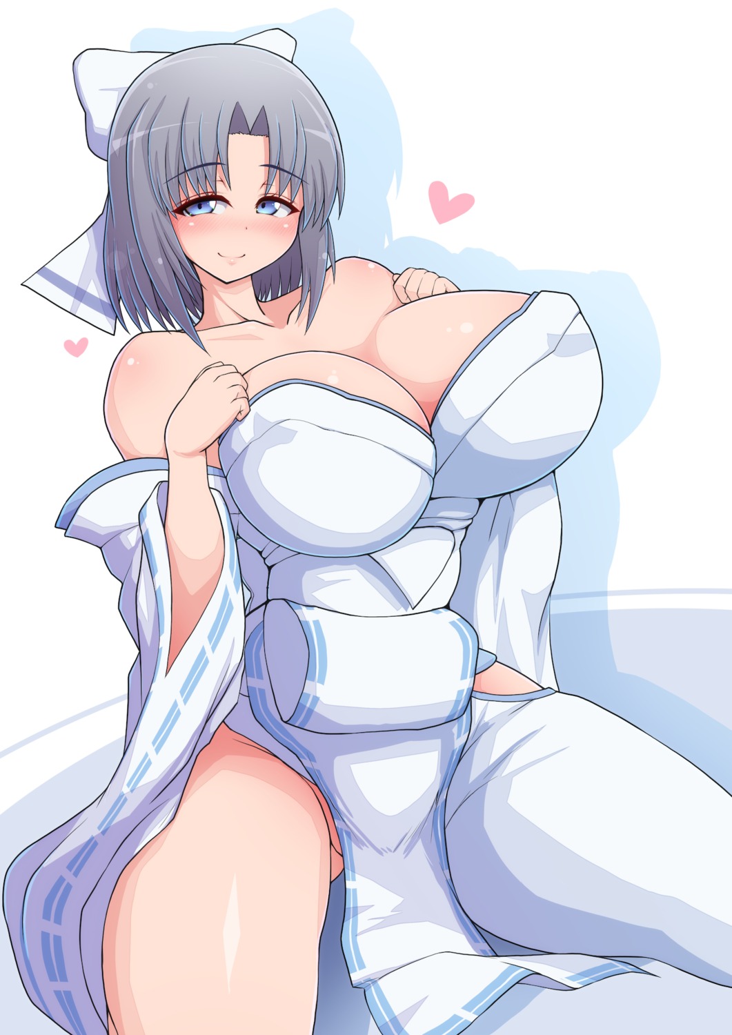 japanese_clothes no_bra open_shirt ponpon-maru senran_kagura yumi_(senran_kagura)