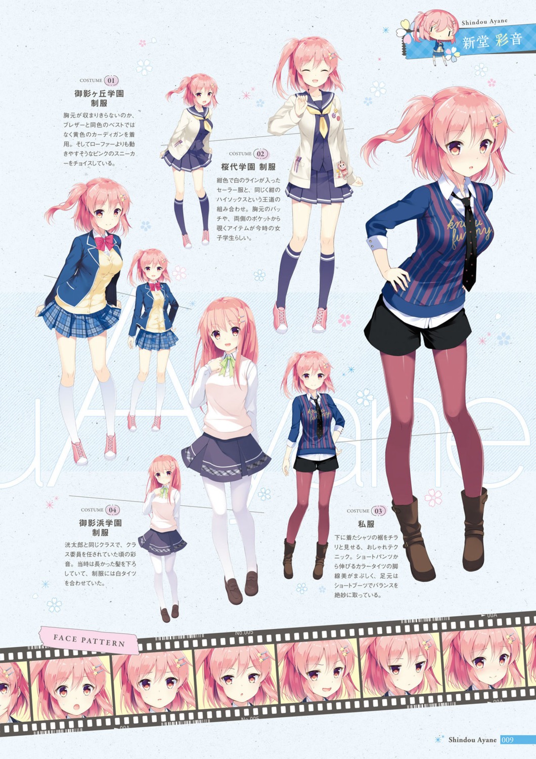 amakara_surume character_design chibi digital_version expression koi_kakeru_shin-ai_kanojo kurasawa_moko pantyhose seifuku shindou_ayane sweater us:track