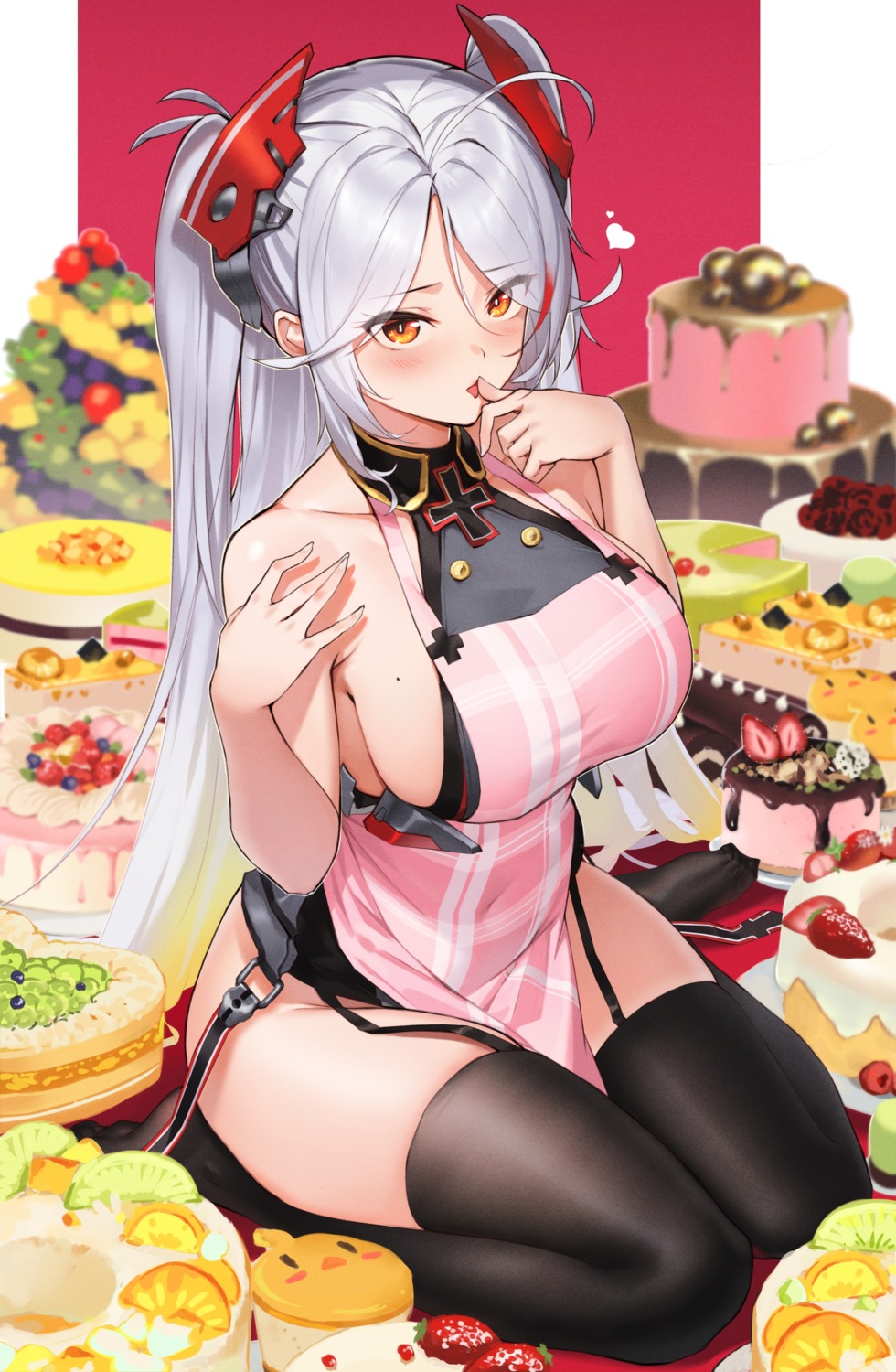 azur_lane duan_henglong manjuu_(azur_lane) prinz_eugen_(azur_lane) stockings thighhighs