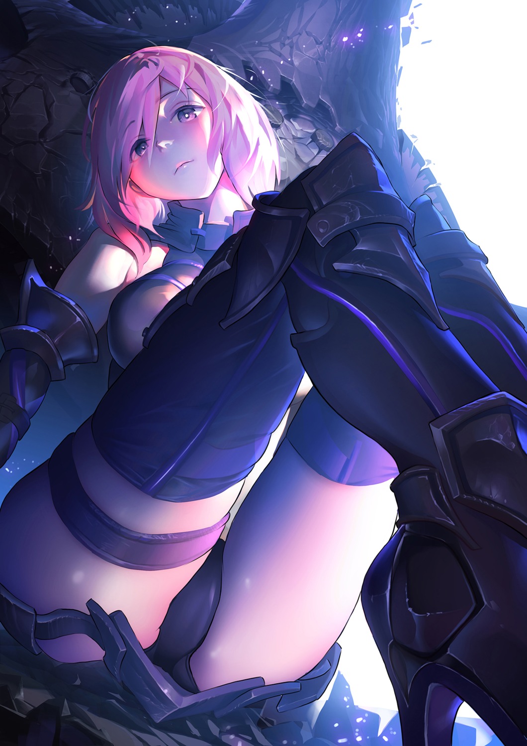 armor fate/grand_order garter heels mash_kyrielight nene_(artist) pantsu thighhighs